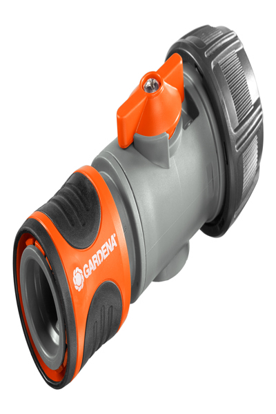 Raccord Gardena avec vanne de régulation 16 mm 5/8" 19 mm 3/4"