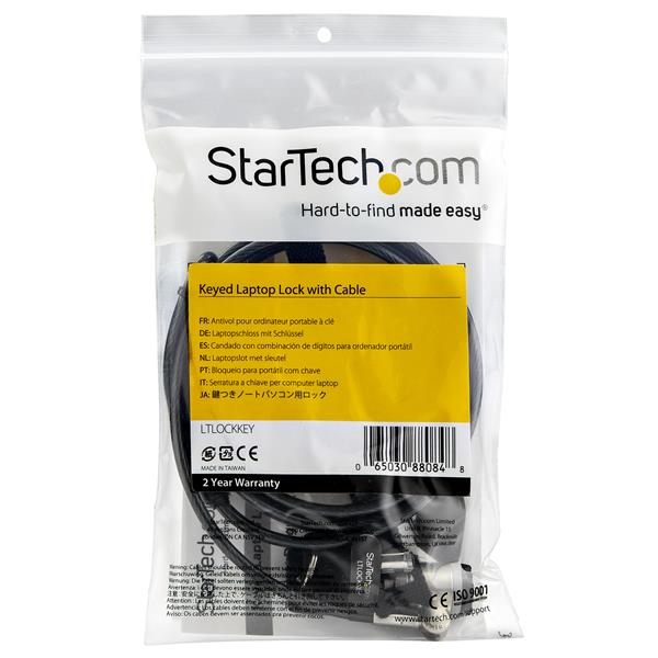 StarTech LTLOCKKEY Laptop Lock Push-to-Lock 2m - LTLOCKKEY