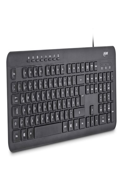 Clavier en ligne avec câble USB - Disposition allemande - Noir