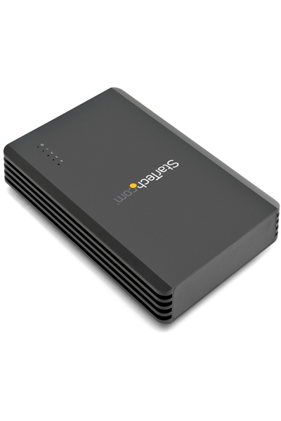 StarTech.com 4 Bay Thunderbolt 3 NVMe Enclosure, For M.2 NVMe Solid State Drives, 1x DisplayPort Video & 2x TB3 Downstream Ports, Up to 40Gbps, 72W Power Supply - M2E4BTB3