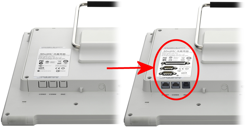 Shuttle POS01 - Serial / parallel panel - POS01