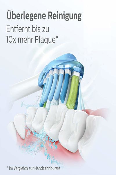 Philips C3 Premium Plaque Defence HX9042/17 2x White sonic toothbrush heads - 2 pc(s) - White - Rubber - 2 Series plaque control - 2 Series plaque defense - 3 Series gum health - DiamondClean - DiamondClean... - Medium soft - Click-on