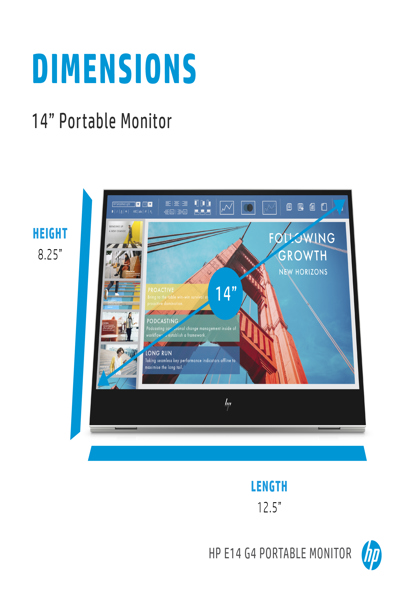 HP E-Series E14 G4 - 35.6 cm (14") - 1920 x 1080 pixels - Full HD - LED - 5 ms - White - 1B065AA#ABB