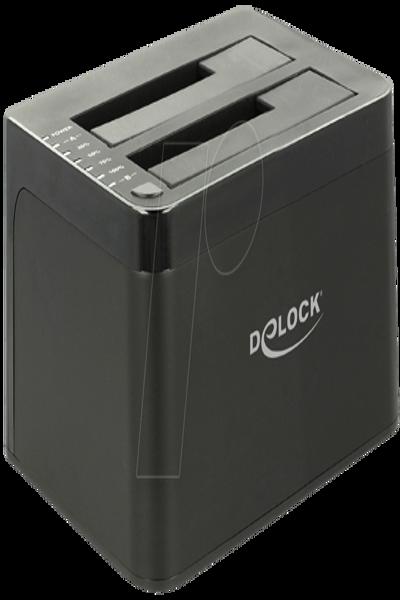Delock Dubbel dockningsstation SATA HDD > USB 3.0 med klonfunktion - 62661