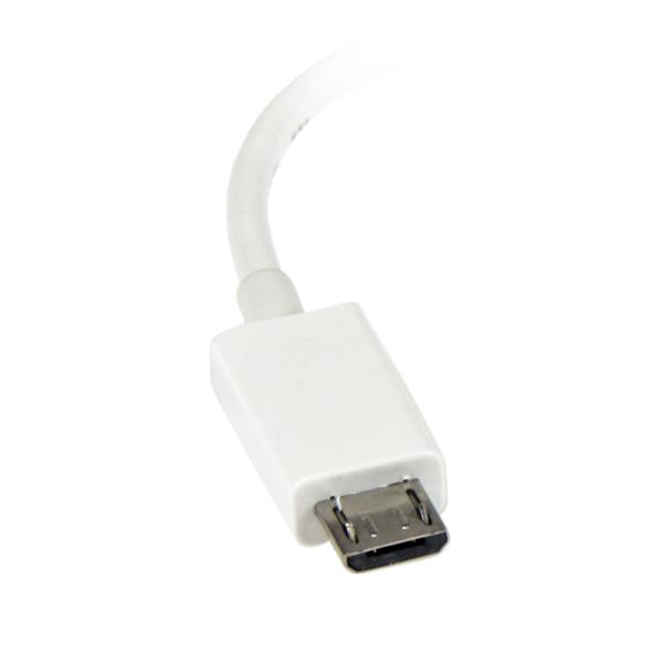 StarTech Micro USB to USB OTG Host Adapter M/F - USB adapter - 5-pin Micro-USB Type B (M) - USB Type A, 4-pin (W) - 5" (Hi-Speed ​​OTG) - white (UUSBOTGW) - UUSBOTGW