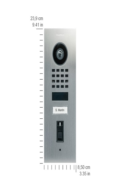 Portier vidéo IP Doorbird D1101FV, lecteur d'empreintes digitales, acier inoxydable V2A