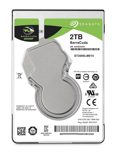 Seagate Guardian BarraCuda ST2000LM015 - Hårddisk - 2 TB - ST2000LM015