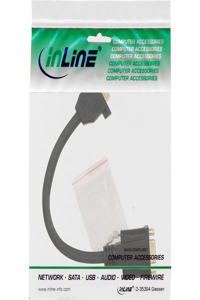 Câble adaptateur VGA en ligne 15 broches VGA femelle/femelle 0,2 m