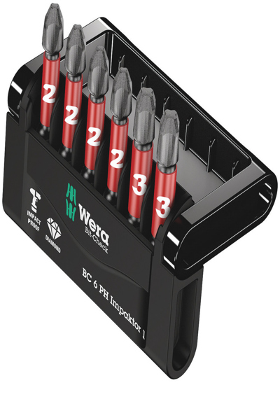 Wera Bit-Check - 6 pc(s) - Phillips - PH 2 - PH 3 - 4x PH 2x50 mm 2x PH 3x50 mm - 5057691001