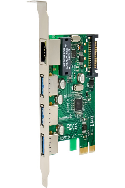 InLine Gigabit USB 3.2 Combo Card PCIe x1 - 51125R
