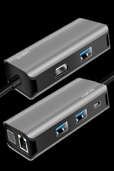 LogiLink USB-C dockningsstation 7-portar - UA0410