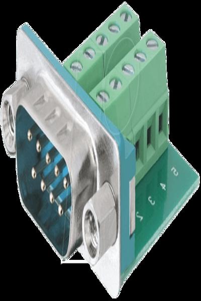 Adaptateur série Delock - Bornier 10 broches (M) vers DB-9 (M)