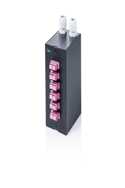 DIGITUS Fiber Optic Rail Distributor 6 Port SC DX/LC Quad Black - Cable - Network - DN-96990