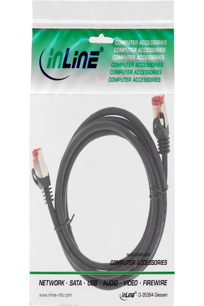 InLine Crossover PC to PC Direct Connect Cable S/FTP Cat.6 black 1m - 73601X