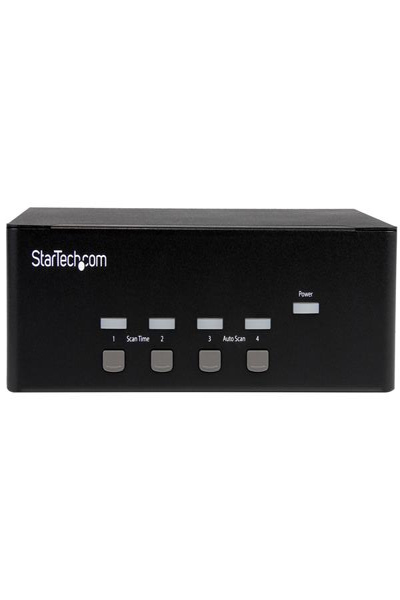 StarTech.com 4-port KVM Switch with Dual VGA - USB 2.0 - 1920 x 1200 pixels - Black - SV431DVGAU2A