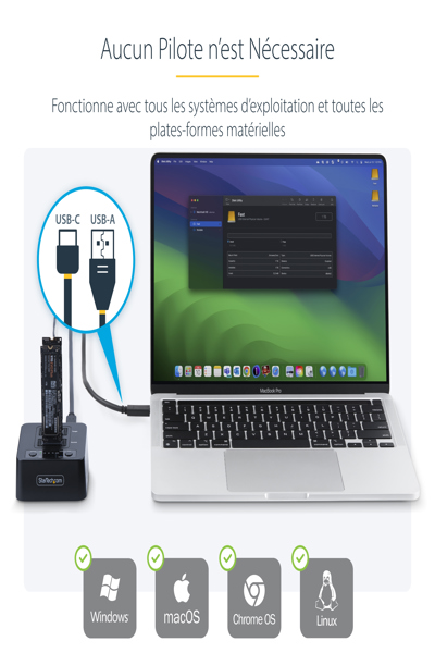 StarTech.com 1:1 fristående M.2 NVMe-hårddiskduplikator och dockningsstation - M2-HDD-DUPLICATOR-N1