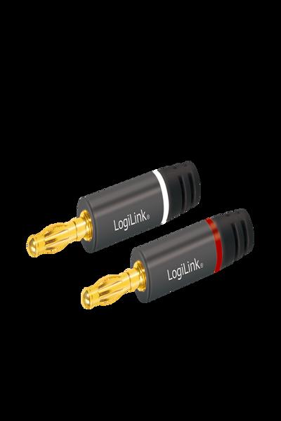 LogiLink Banan Plug Set 4-delad 2 par upp till 4mm² - CA1212