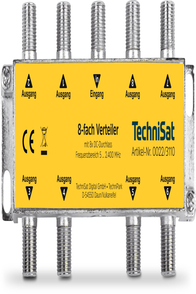 TechniSat 0022/3110 - Cable splitter - 75 ? - 5 - 2150 MHz - Silver - Female - 1 pc(s)