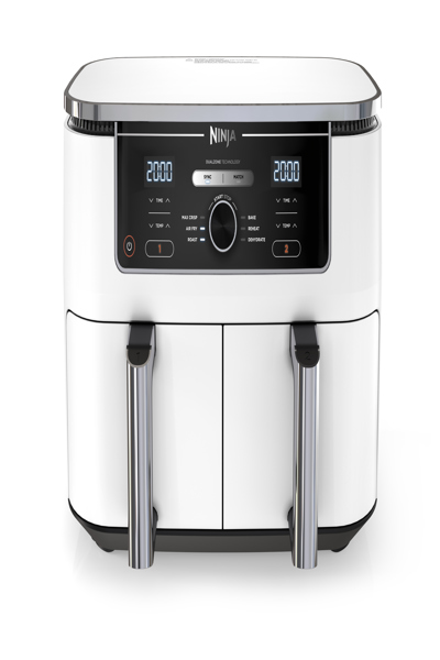 SharkNinja Ninja AF400EU, Hot air fryer, 9.5 L, Double, White, Rotary, Touch, Stand-alone - AF400EUWH