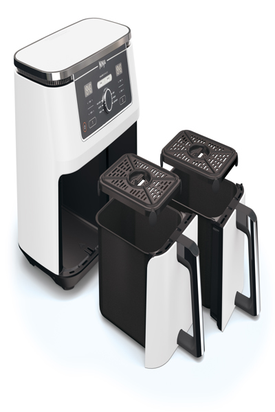 SharkNinja Ninja AF400EU, Hot air fryer, 9.5 L, Double, White, Rotary, Touch, Stand-alone - AF400EUWH