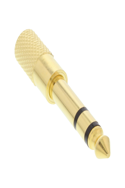 Adaptateur audio en ligne 6,3 mm mâle / 3,5 mm femelle stéréo en métal plaqué or
