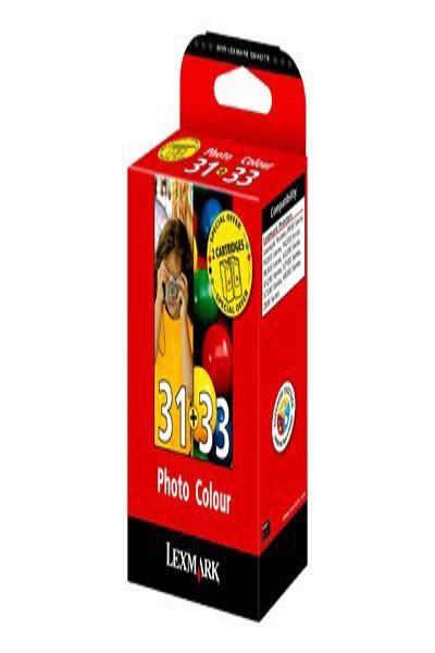 Lexmark P300/900/4300/6200/X3300/5200/TINTENSET 1xPHOTO 31+ 1x COLOR 33 - Original