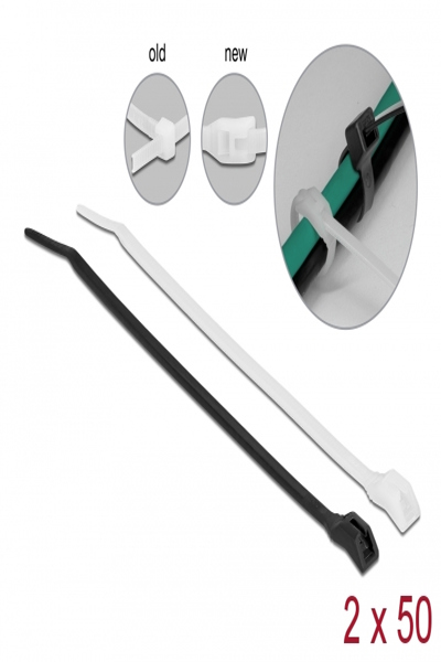 Delock Cable tie - with flat head - 19490