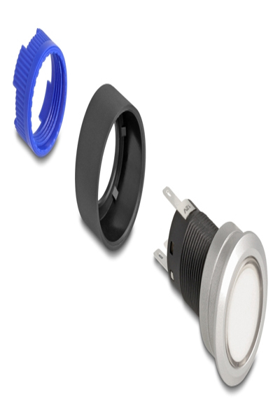 Delock Push Button protruding 22 mm 5 x Solder flat Plastic LED - 22046