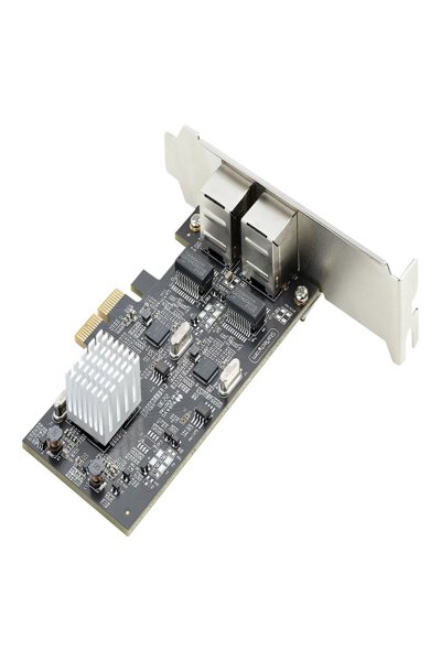 StarTech.com 2-portars 2,5 Gbps NBASE-T PCIe-nätverkskort, Intel I225-V, nätverkskort med dubbla portar för datorer, nätverkskort för flera gigabit-enheter, PCI Express-server-LAN-kort, stationärt Ethernet-gränssnitt - PR22GI-NETWORK-CARD