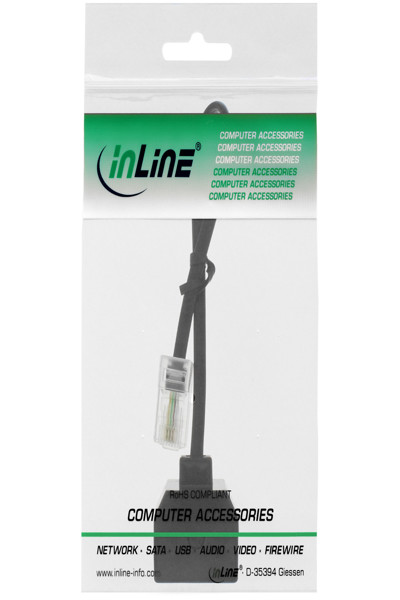 Répartiteur RNIS en ligne 1x RJ45 M / 2x RJ45 F - 8P4C sans résistances