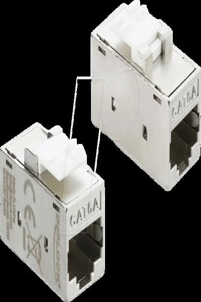 Delock Keystone Module Coupling RJ45 Socket to Cat.6a Metal - Network - CAT 6a - 90989