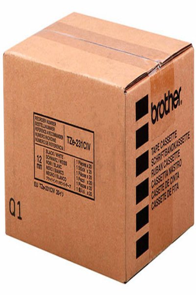 Brother TZe-231CIV noir sur blanc