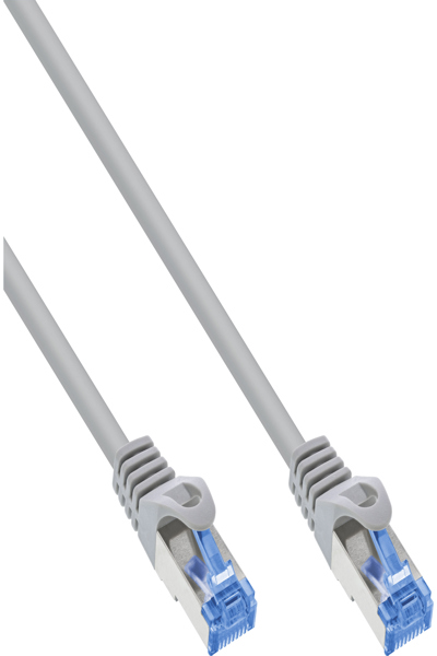 Câble de raccordement InLine - Cat.6A - S/FTP - TPE (LSZH) - CCA - gris - 0,3 m