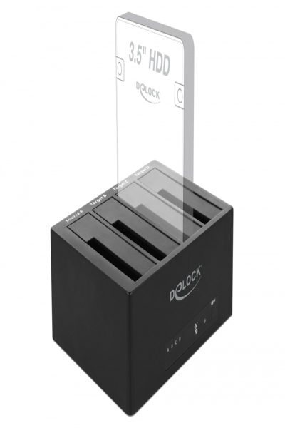 Delock USB 3.0 Docking Station for 4 x SATA HDD / SSD with Clone Function - 64063