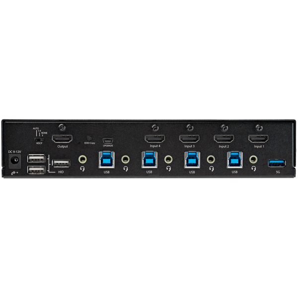 4 Port HDMI KVM Switch - 4K 60Hz Ultra HD HDR - HDMI 2.0 KVM Switch - HDCP 2.2 EDID Audio - SV431HU34K6