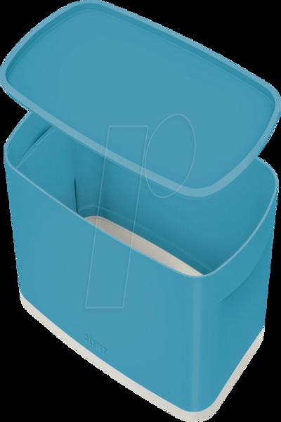 Esselte Leitz Aufbewahrungsbox My Box Cosy 5 Liter blau aus ABS-Kunststoff Deckel mit