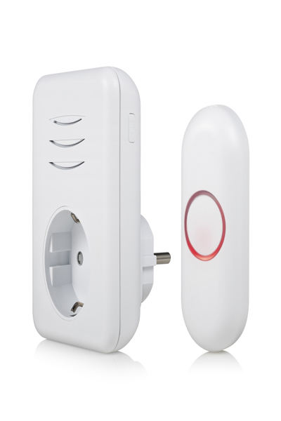 Byron DBY-22313 B313 Wireless doorbell set - White - 80 dB - Home - Office - IP44 - Plastic - Digital
