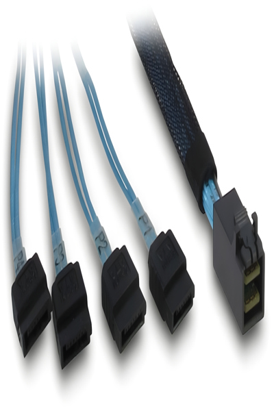 Inter-Tech Câble SFF 8643 - 4 câbles croisés SATA/SAS - Numérique