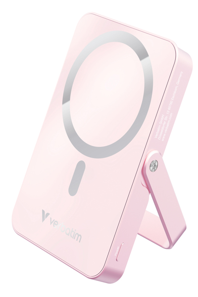 Verbatim Power Bank mit StandfuÃƒÅ¸ mag.wireless 10000mA pink 32267 - Charger - Lithium-Polymer - 32267
