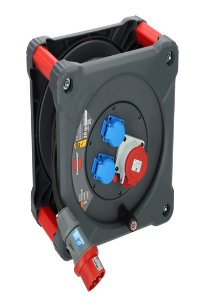 Brennenstuhl 9222300110, Svart, Blå, Röd, Plast, 3 AC-uttag, CEE, Typ E / F, Rak, 30 m - 9222300110