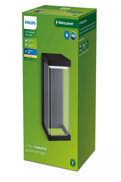 Philips Kyrie 8720169266759 LED-Aussenwandleuchte LED 12 W Schwarz