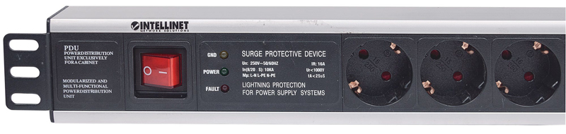 Förlängningssladd (rack - monterbar) - AC 250V - 713962