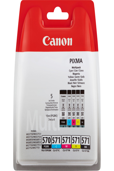 Cartouche d'encre Canon PGI-570 CLI-571 (multipack 0372C004) - Originale