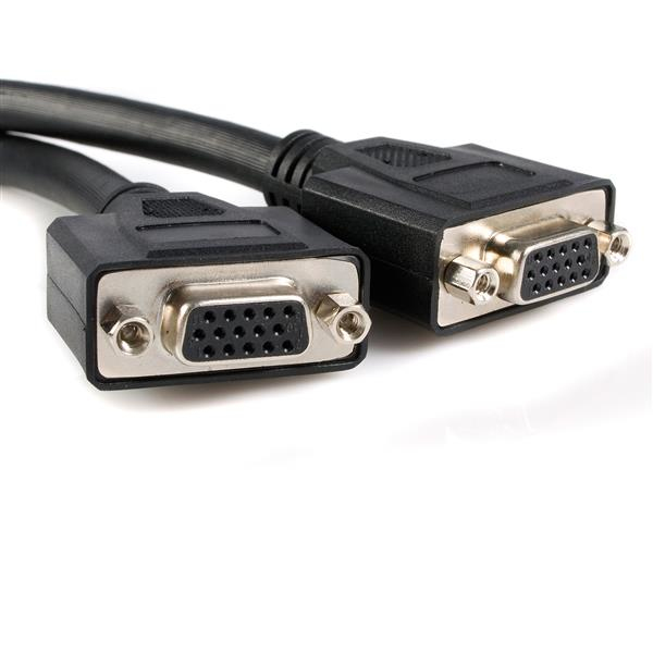 StarTech DMS-59 adapter Y cable - DMS59 LFH59 (male) to 2 x VGA (female) - splitter - VGA cable - DMS-59 (M) - HD-15 (W) - 20cm - Black (DMSVGAVGA1) - DMSVGAVGA1