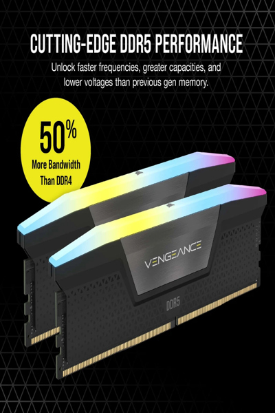 Corsair Vengeance RGB - DDR5 - Kit - 96 GB: 2 x 48 GB - CMH96GX5M2B7000C40
