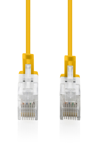 DIGITUS Patch cable Cat 6 U-UTP Slim - Cable - Network - DK-1618-003S-Y