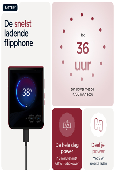 Motorola Solutions razr 60 ultra 6.96" Dual SIM Android 15 USB Type-C 4700 - 512 GB - 4,700 mAh - PB8R0008PL