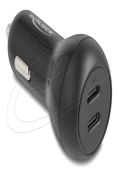 Delock Kfz Ladeadapter 2 x USB Type-C PD 3.0 mit 40 W - 64330