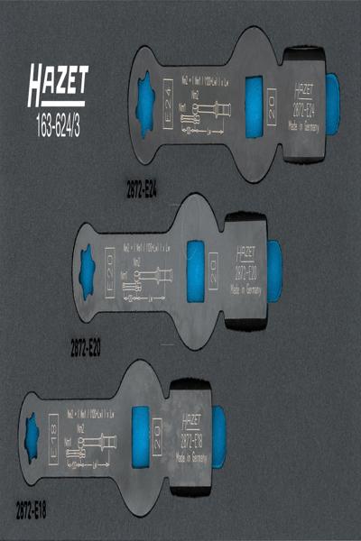 HAZET 163-624/3 E18 Impact Ring Spanner Wrench Set