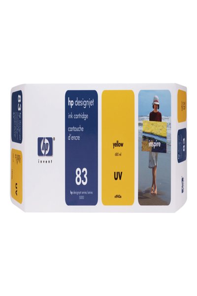 HP DesignJet 83 Ink Cartridge: Yellow, 680ml Original